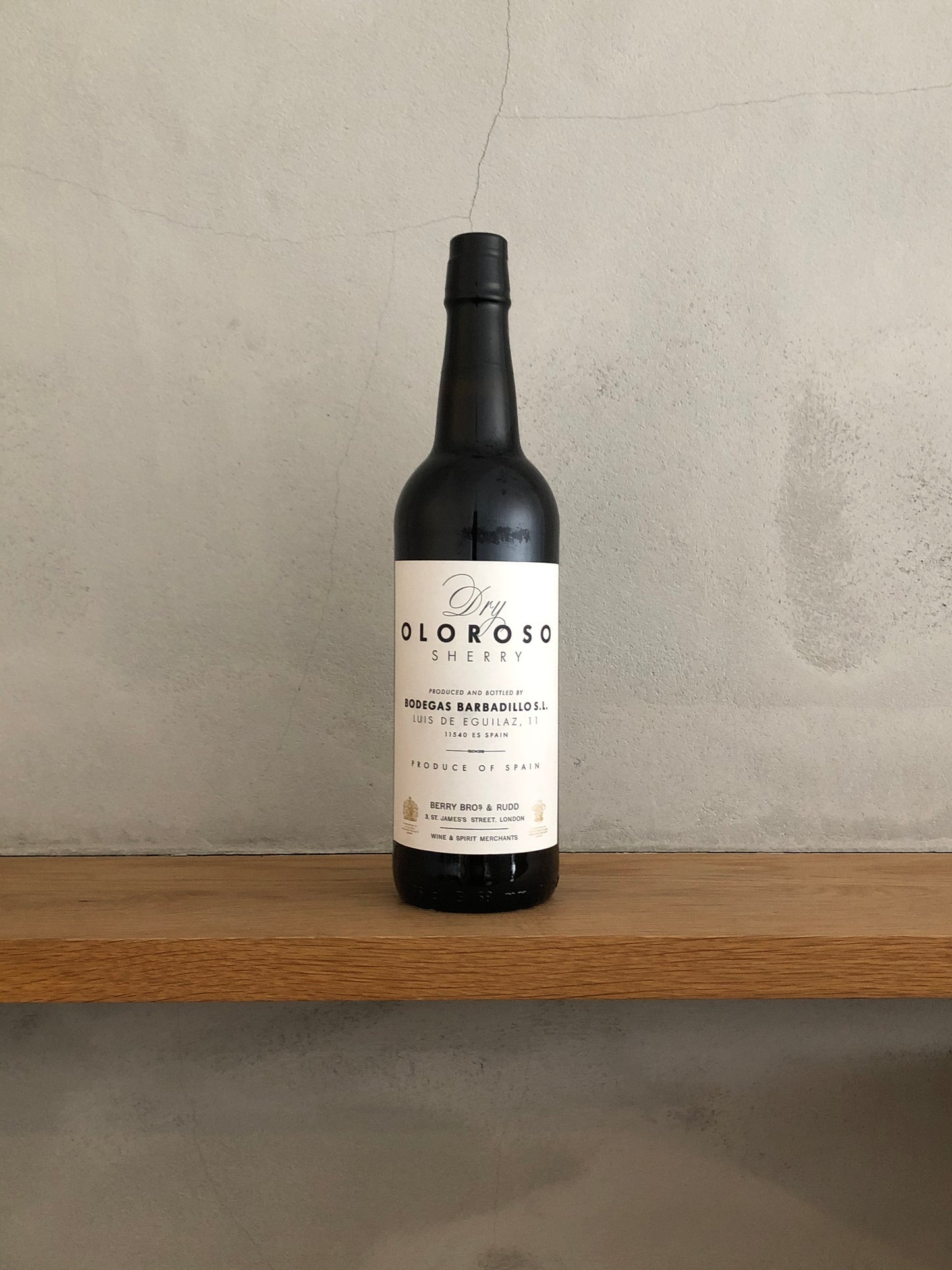 ○ベリーズ ドライ オロロソ / バルバディージョ