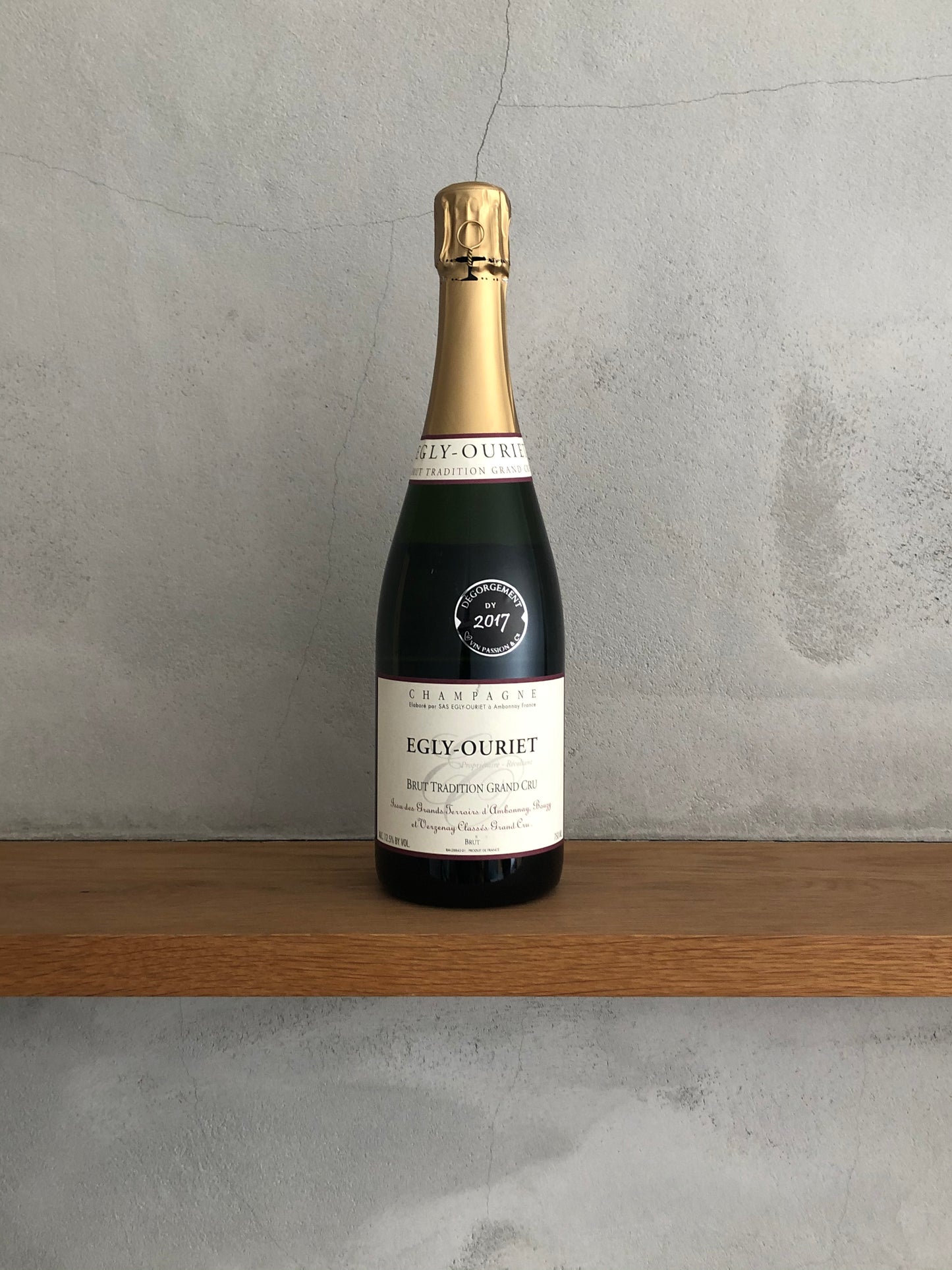 〇シャンパーニュ・ブリュット・トラディシオン・グラン・クリュ デゴルジュマン2017 / ドメーヌ・エグリ・ウーリエ